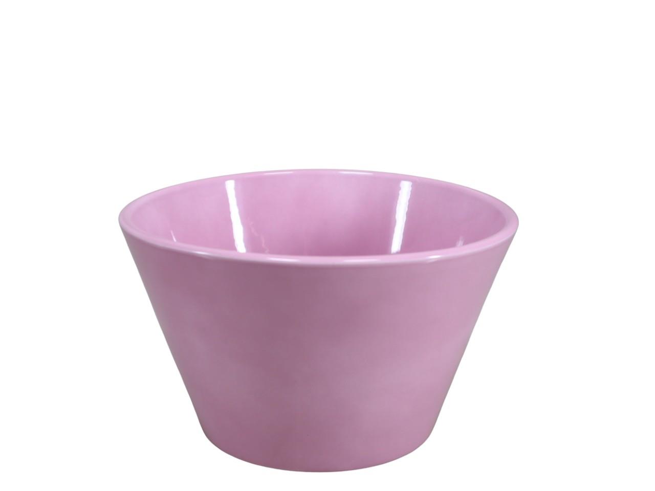 Keramikschale konisch rund altrosa-lasur D18cm