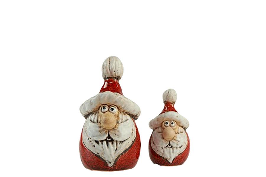 Weihnachtsmann Keramik rot H10cm