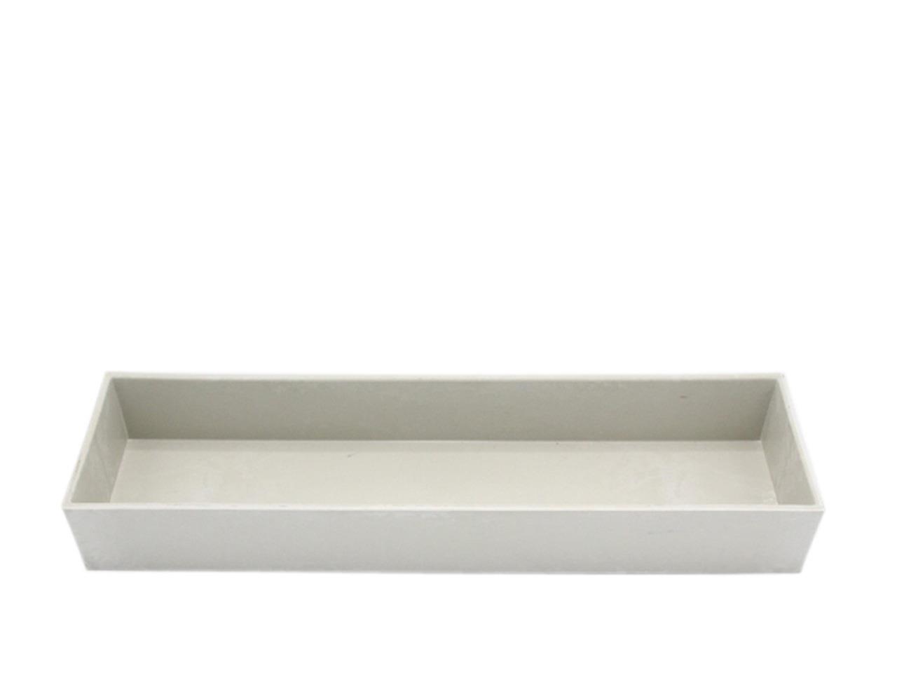 Tablett rechteck KARA hellgrau Plastik L42x10,5xH5cm