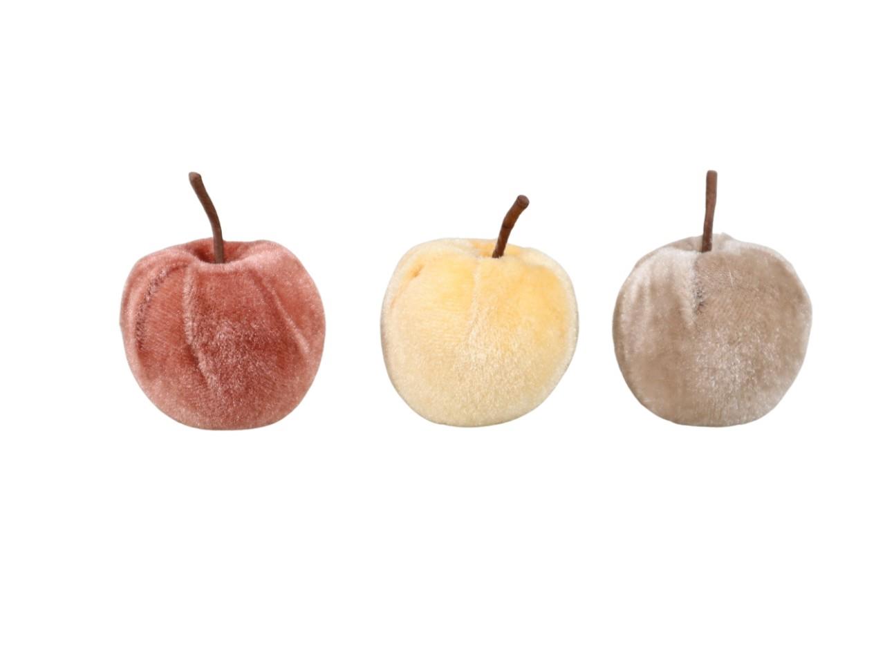 Apfel Deko Samt herbstmix D5x6cm