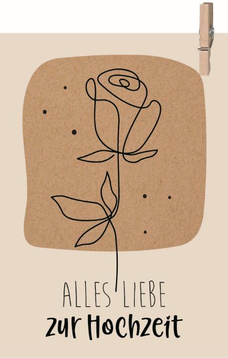 Minikarten Alles Liebe zur Hochzeit 7,5x5 cm