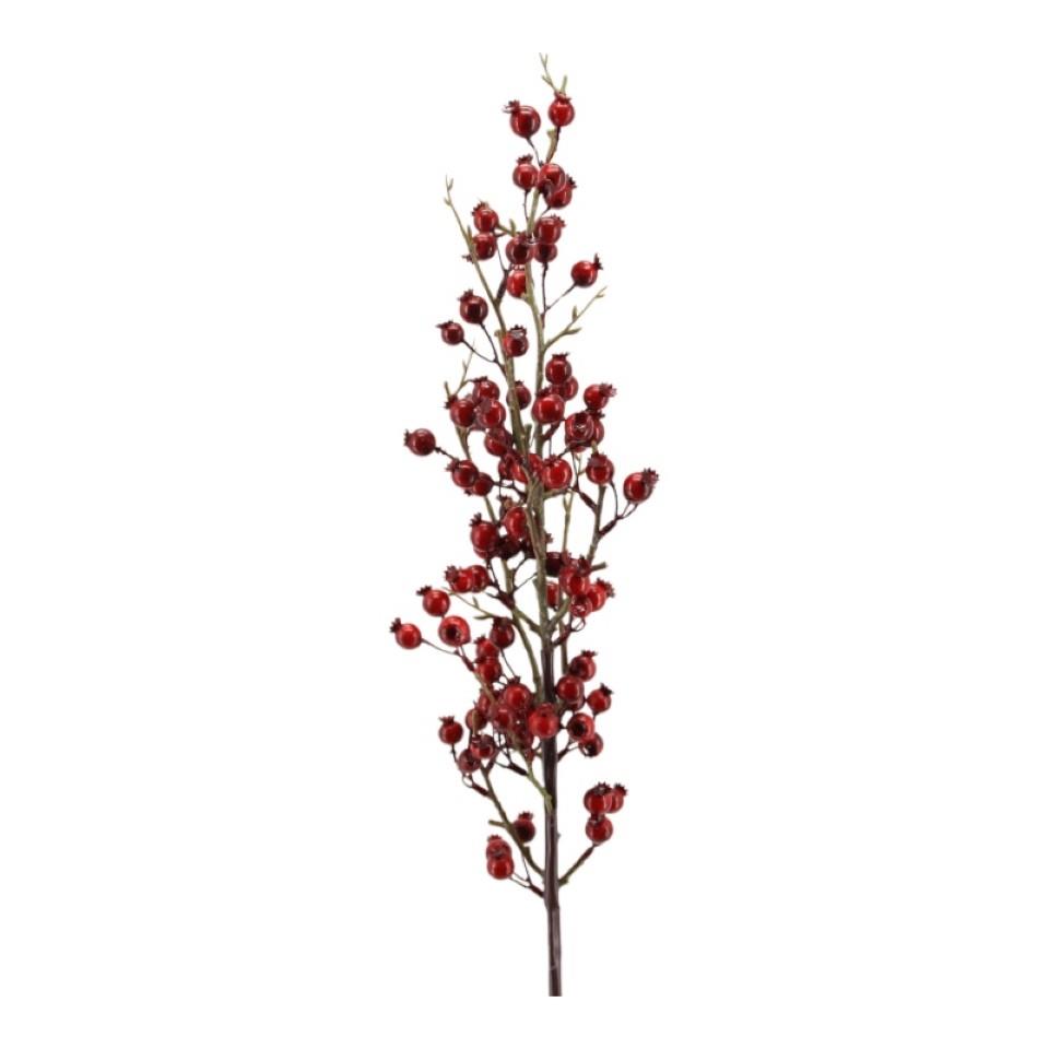 Beerenzweig lackiert rot L78cm
