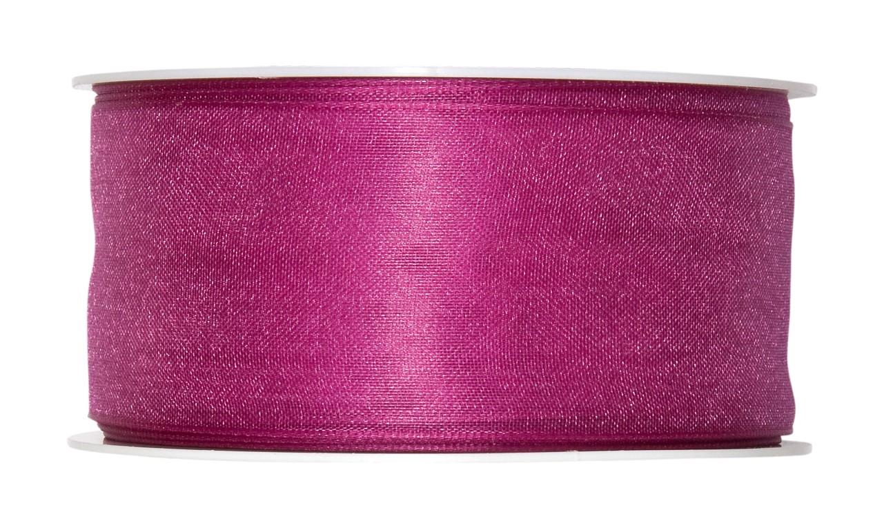 Organza m.Draht 40mm pink60