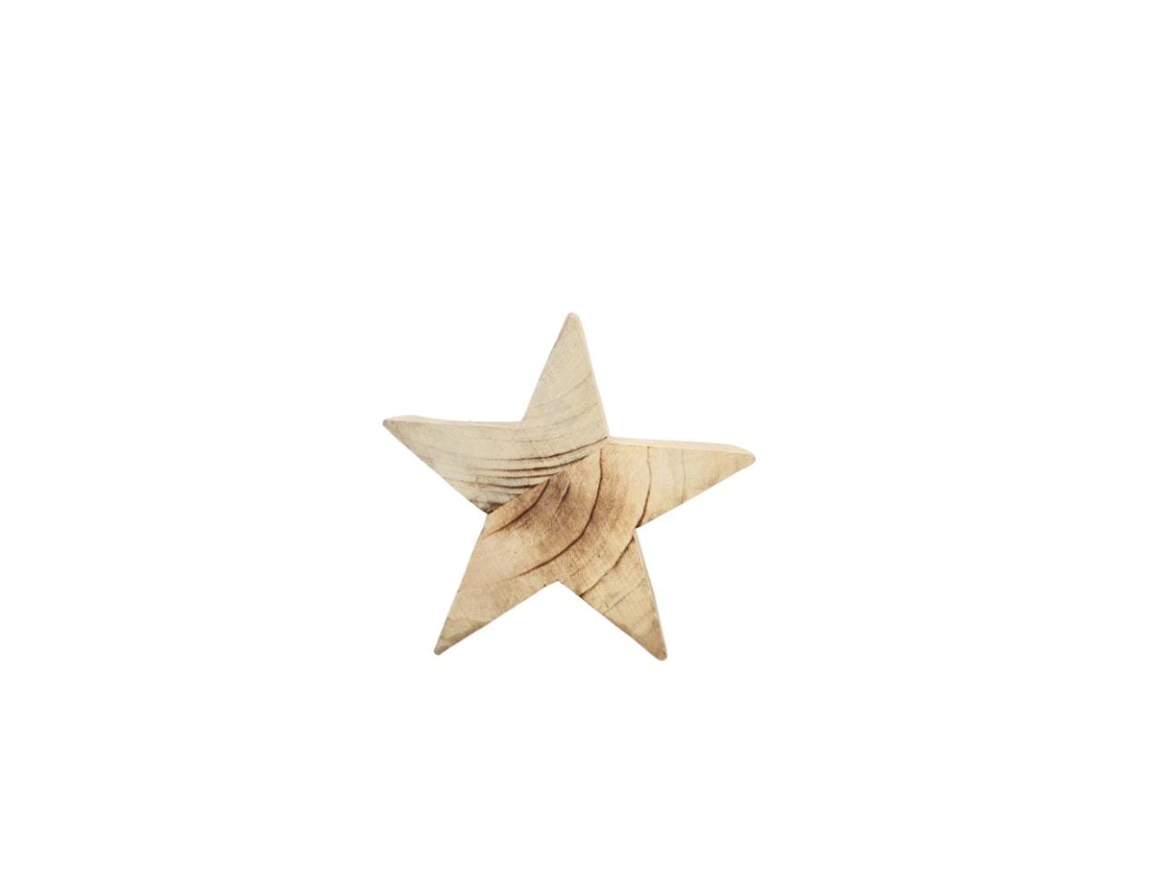 Stern Paulownia-Holz natur-geflammt D20x7cm Stern Paulownia-Holz natur-geflammt D20x7cm