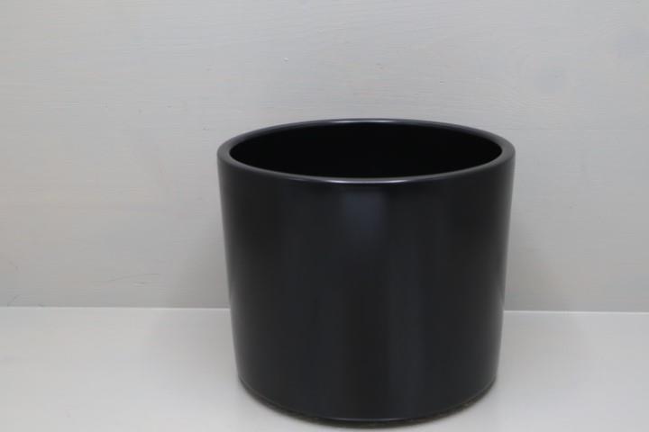 Keramikübertopf 19cm schwarz-matt Serie 411