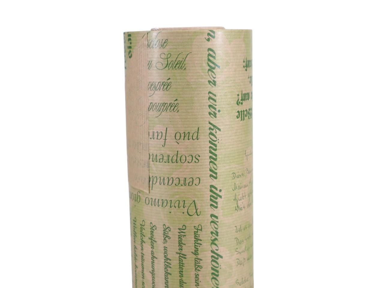 Manschettenpapier 25cm 100lfm LYRICS grün/natur NETTO Manschettenpapier 25cm 100lfm LYRICS grün/natur NETTO
