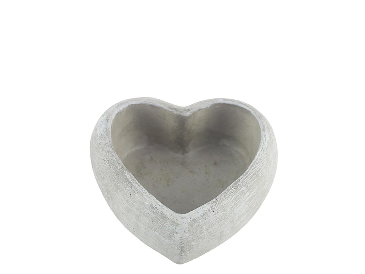 Herz z. Pflanzen Beton hellgrau D20cm