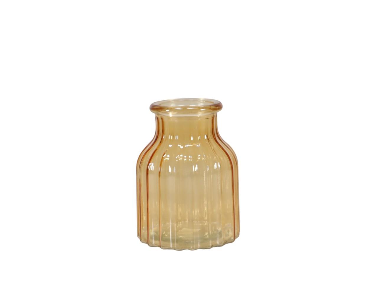 Glasvase gelb-orange D11xH14,5cm