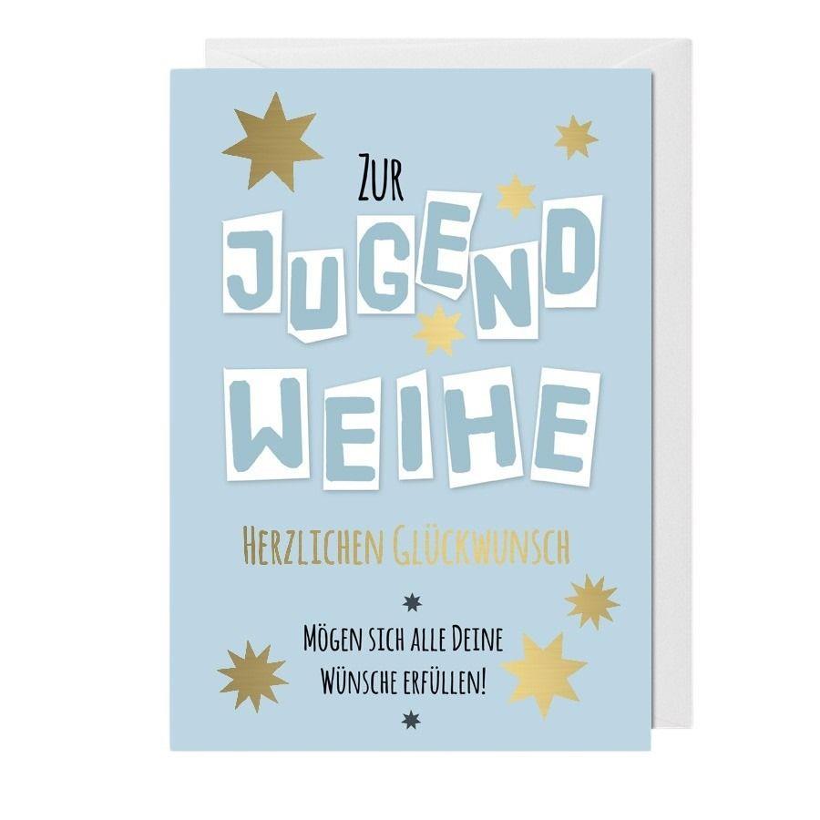 Karte Zur Jugendweihe 12x17 cm mit Kuvert