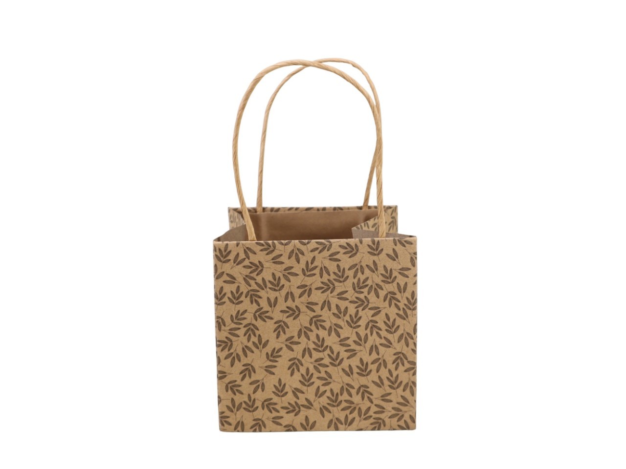 Pflanztasche Blätter Papier natur/braun D12cm