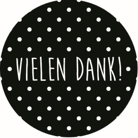 Etikett Vielen Dank D 3,5 cm 500 Stück Etikett Vielen Dank D 3,5 cm 500 Stück