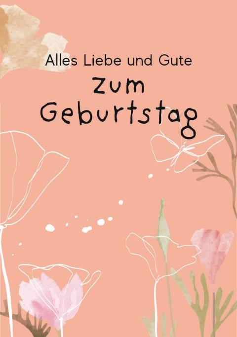 Minikarten Spring Zum Geburtstag 7,5x5 cm Minikarten Spring Zum Geburtstag 7,5x5 cm