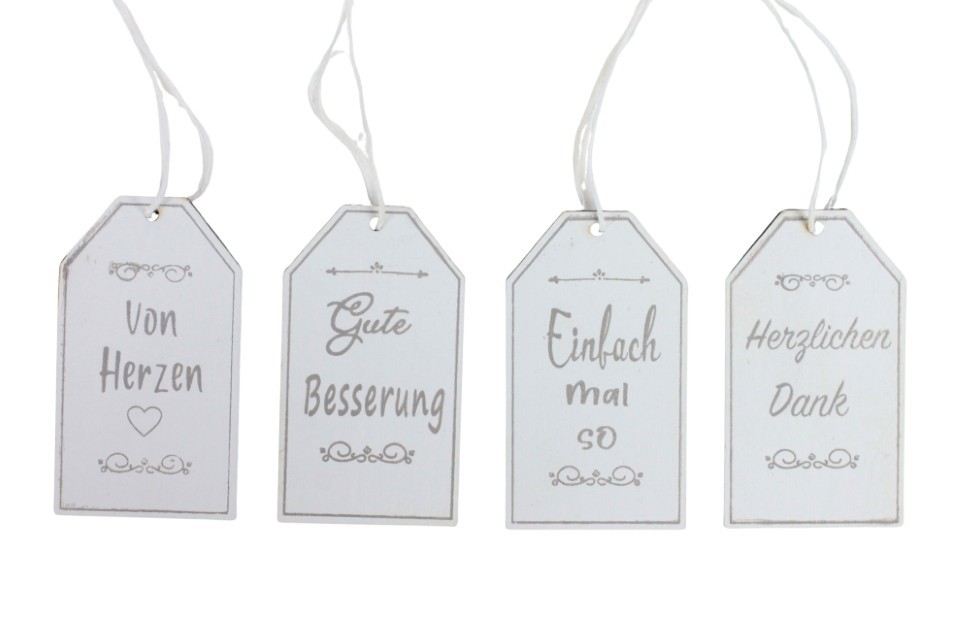 Hänger Schild Togo "Danke von Herzen" Holz 7x4cm