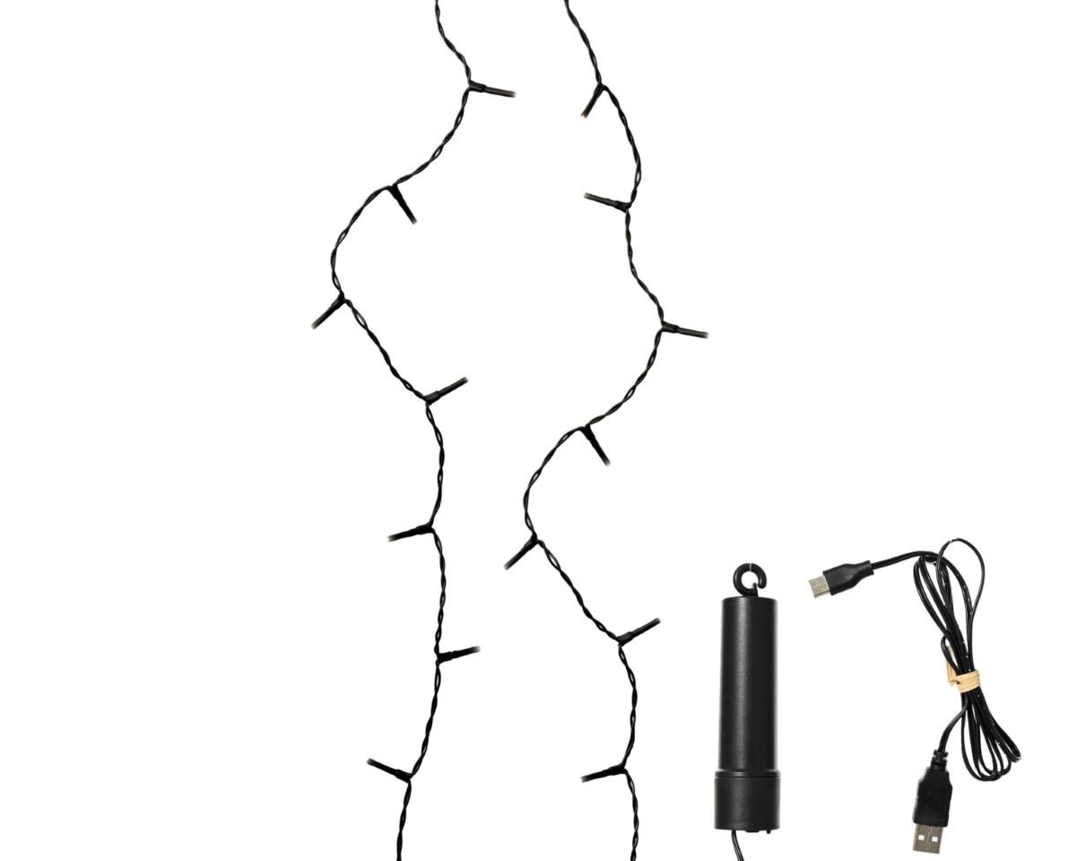 Lichterkette aufladbar 50LED L3,67mtr außen/innen Lichterkette aufladbar 50LED L3,67mtr außen/innen