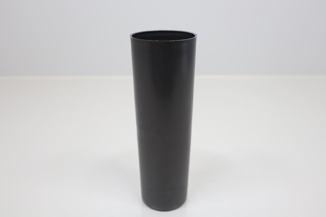 Vaseneinsatz schwarz ohne Rand H22cm D7,5cm -Boden D6cm