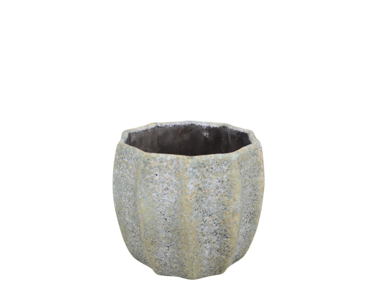 Pflanztopf Zement Cracle D11cm graugrün