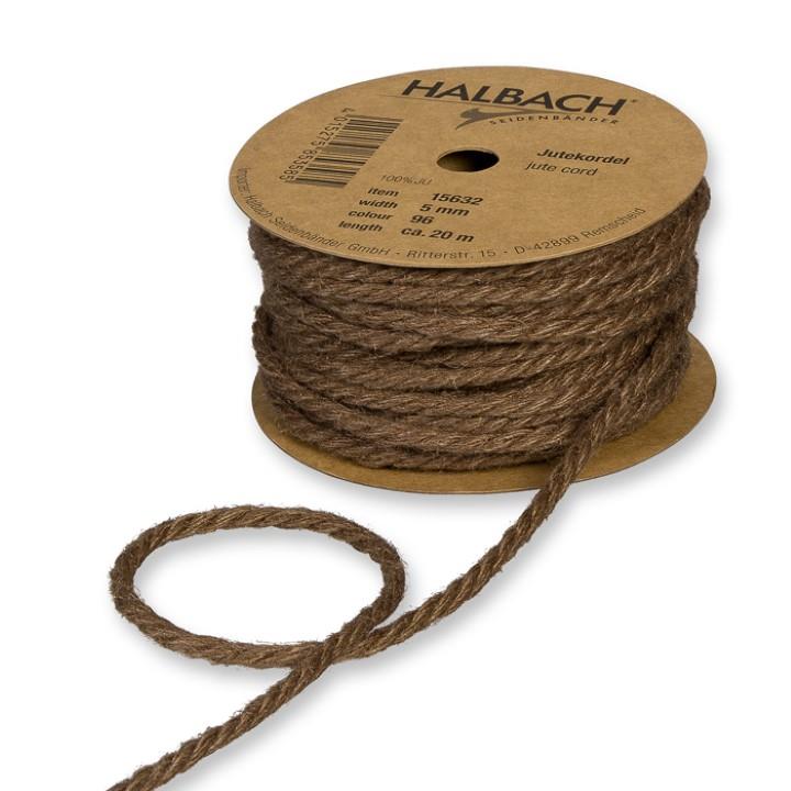 Jutekordel 5 mm 20 Meter braun