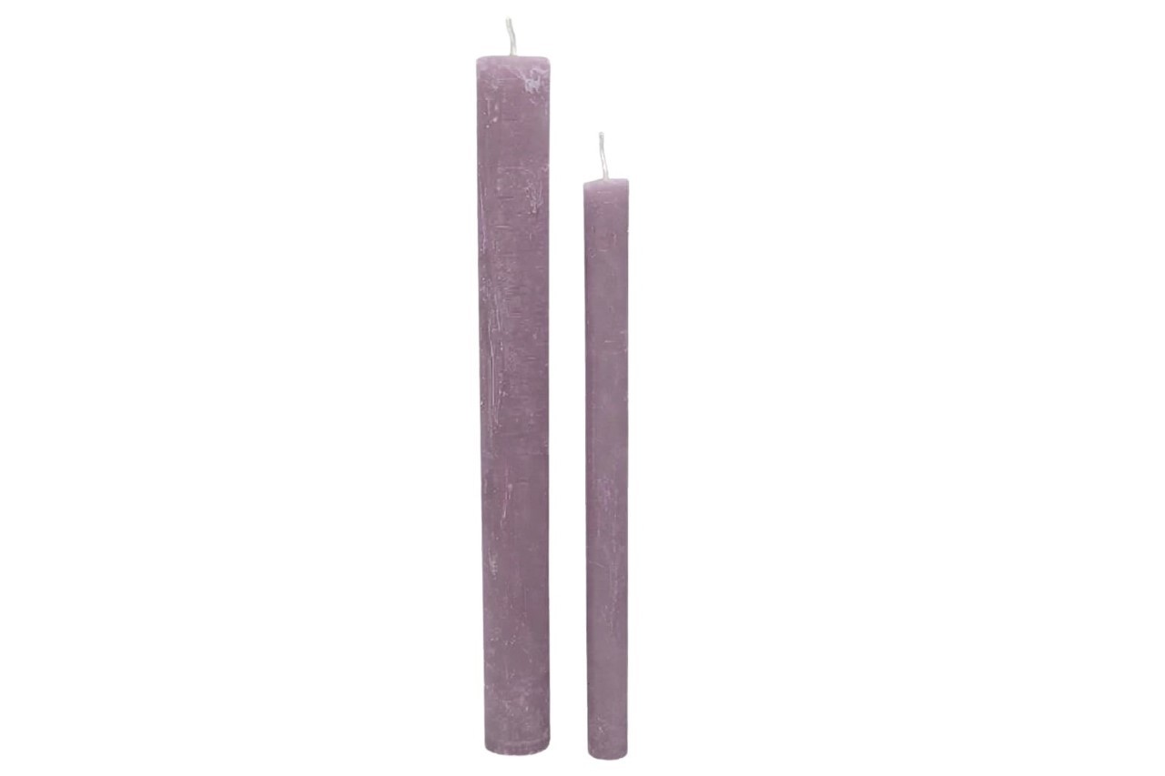 Stabkerze Rustika 240/21mm mauve