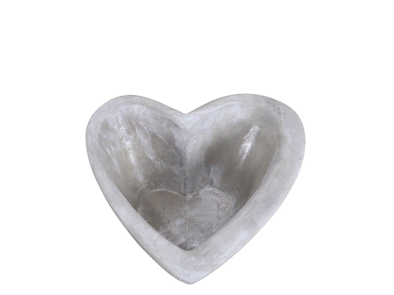 Pflanztopf Herz Zement grau D22xH9,5cm