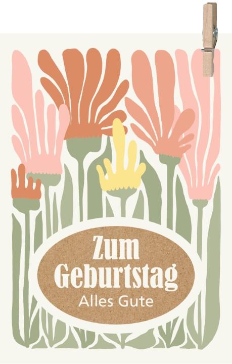 Minikarten Zum Geburtstag alles Gute 7,5x5 cm
