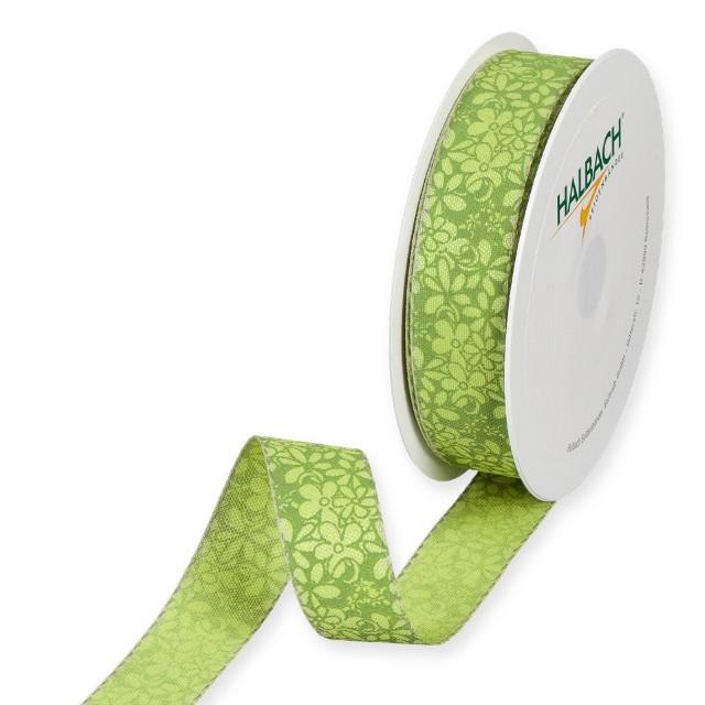 Druckband Streublümchen 25 mm 18 Meter green 560