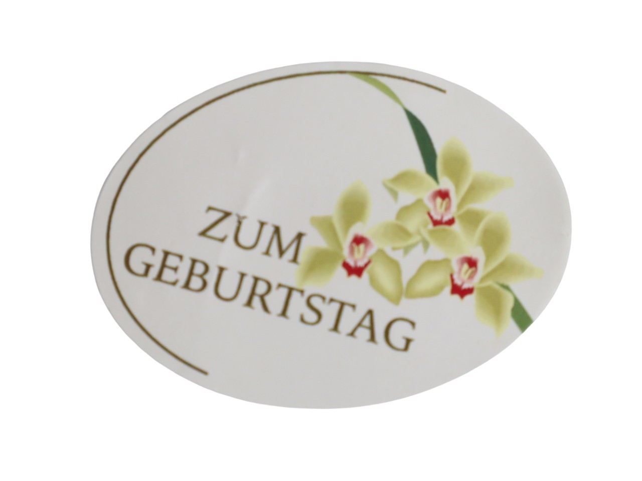 Etikett oval Zum Geburtstag 53-42 mm 250 Stück