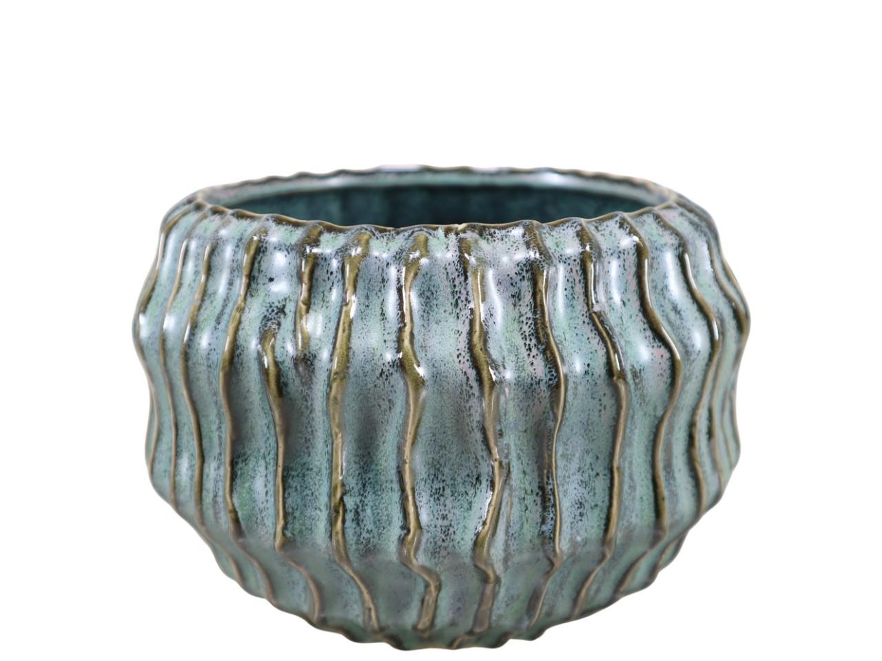 Übertopf Keramik grün D20cm