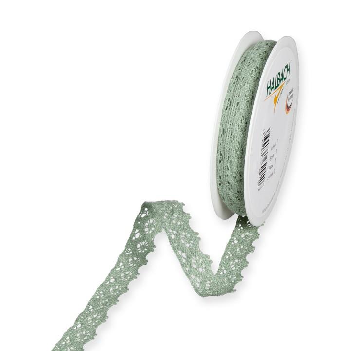 Häkelspitze Baumwolle 13 mm 7 Meter jade 130