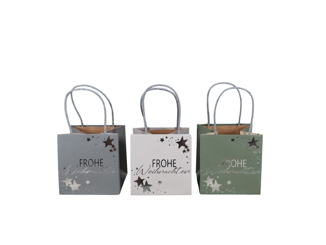 Pflanztasche FROHE Weihnachten Papier farbmix D10,5cm