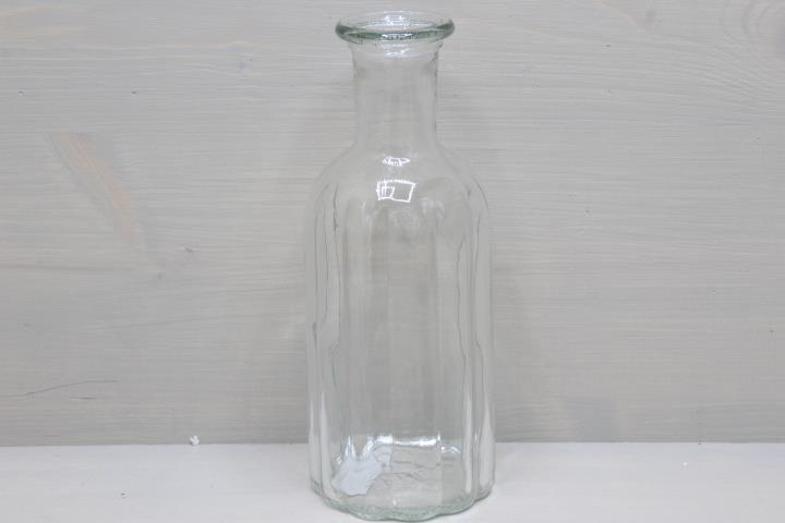 Glas-Tischvase klar Stripes D7,5 H19cm