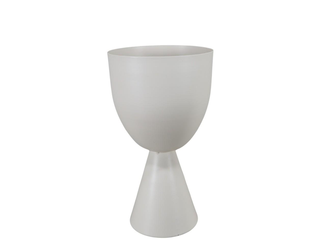 Pokal auf Fuß Metall creme D15,7xH29,5cm