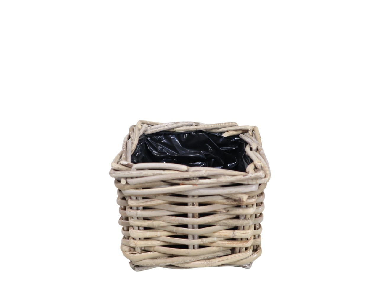 Pflanzwürfel  Kubu-Rattan grau D18xH14cm