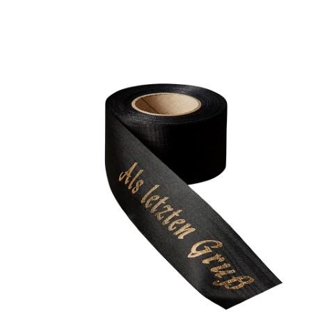 Spruchband 50mm 252-50-31 schwarz Als letzten Gruß NETTO Spruchband 50mm 252-50-31 schwarz Als letzten Gruß NETTO