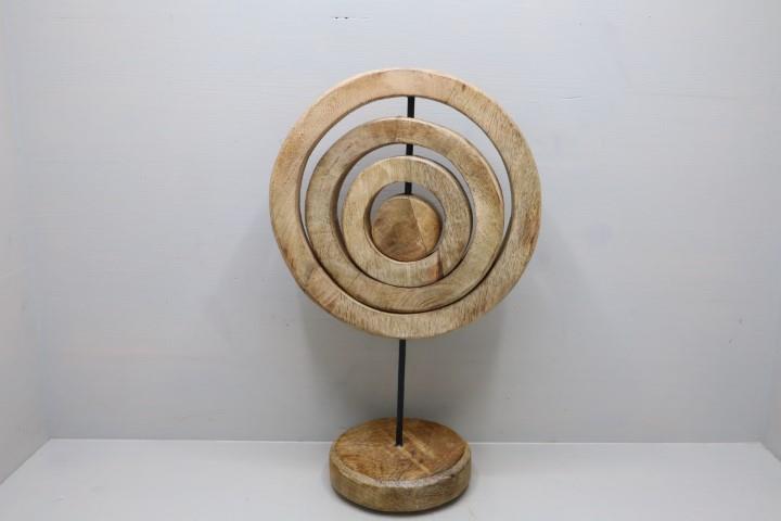 Ringe Holz beweglich auf Holzfuß H33xD20cm