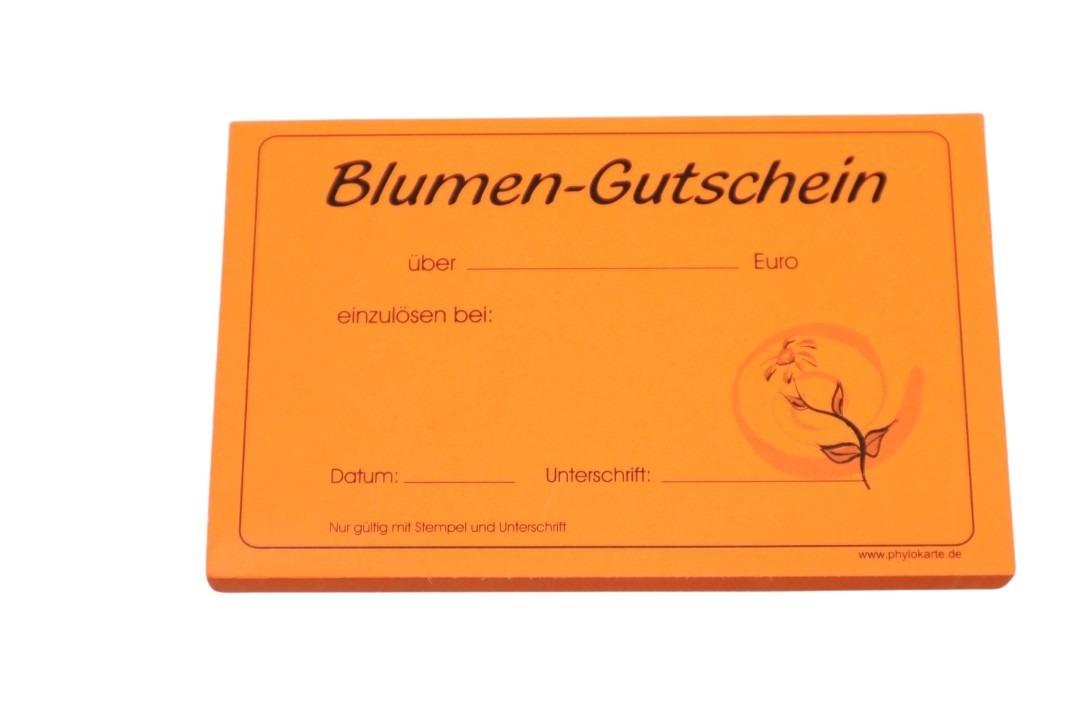 Blumen-Gutscheine 50 Stück einfarbig orange Blumen-Gutscheine 50 Stück einfarbig orange