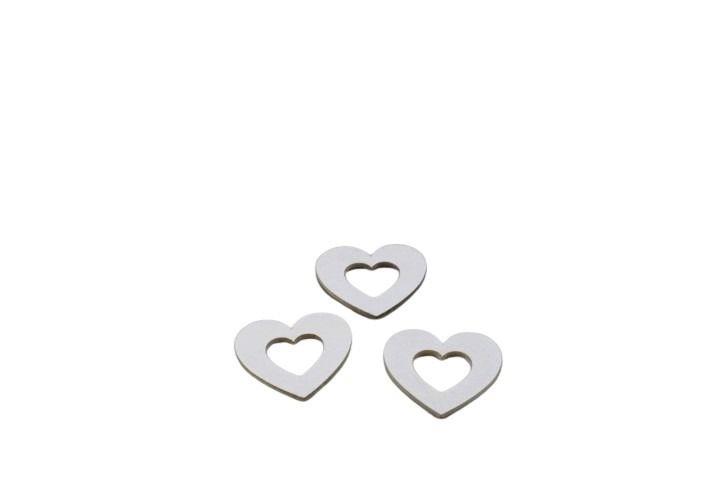 Streuer Herz weiß Holz 4cm