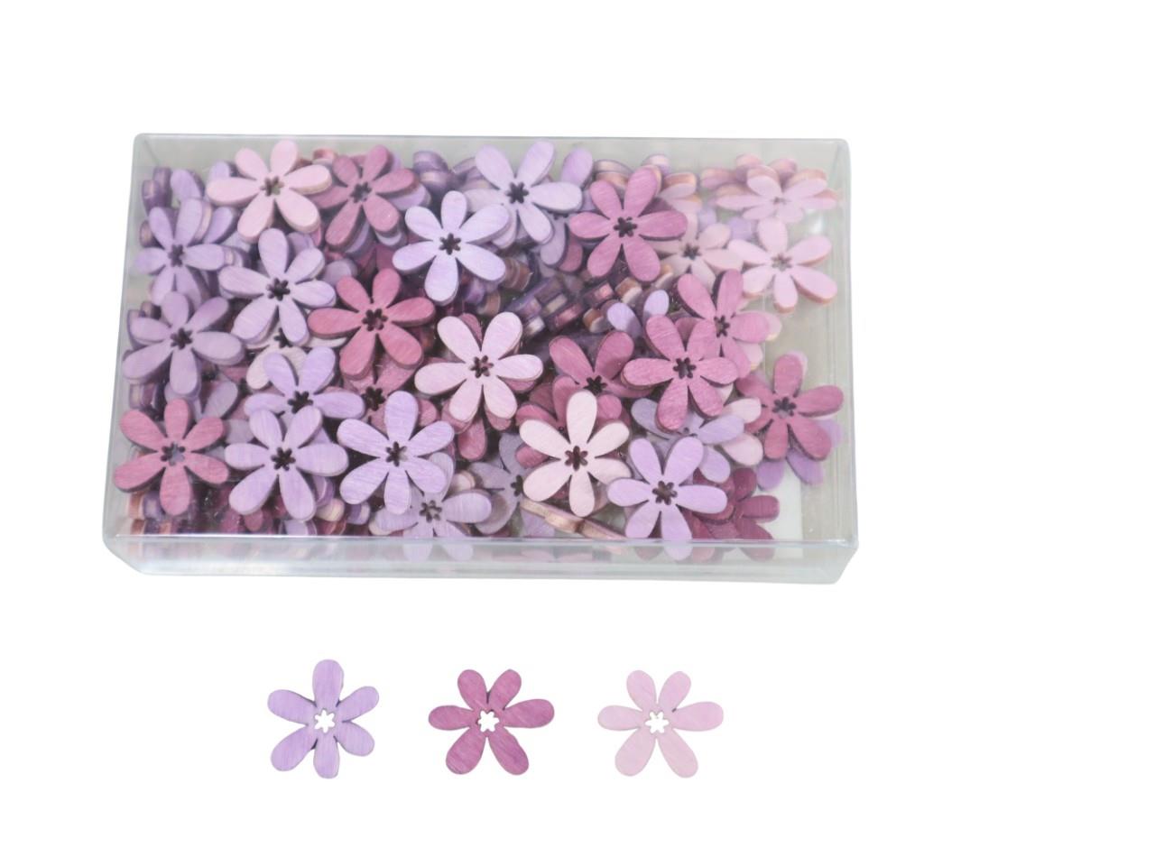 Streuer Blüten Holz flieder-lila mix 2cm