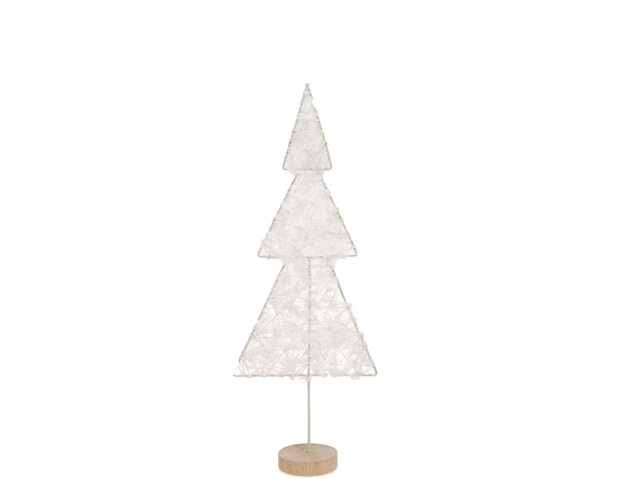 Tannenbaum Schneeweiß Holzsockel&Stoff weiß H35cm