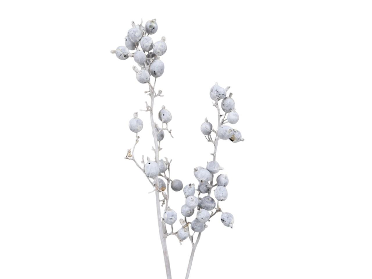 Schwarzbeerenzweig L60-70cm white washed
