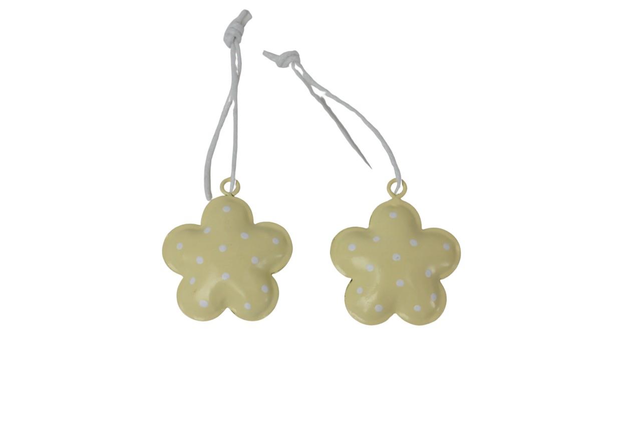 Metall Blüte Soft z.H. hellgelb 4,5x4 cm