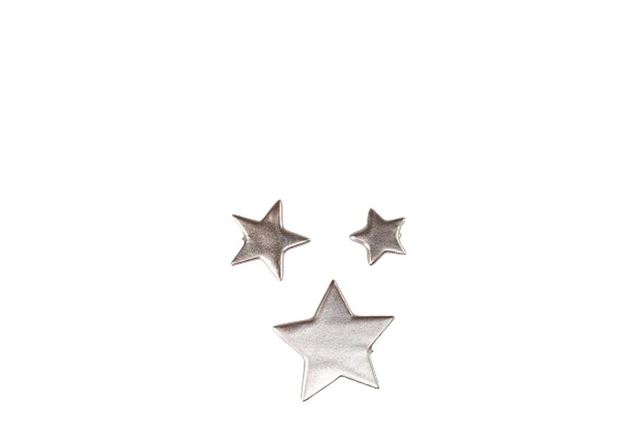 Streuer Sterne sort. Poly rosa D 7cm/5cm/3cm NETTO