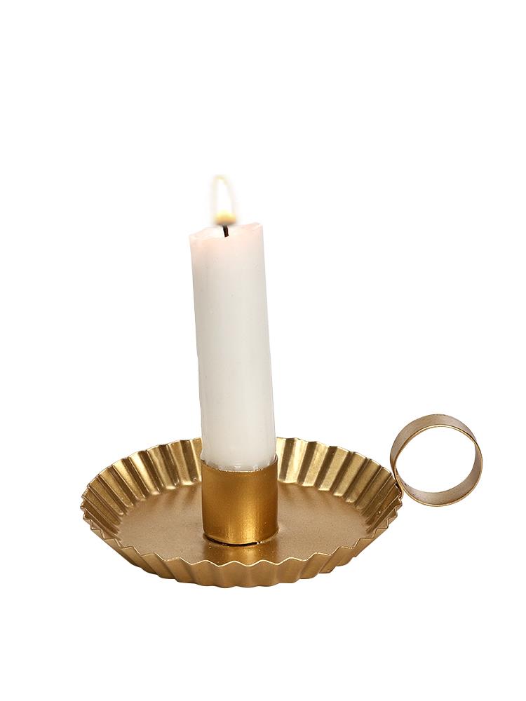 Kerzenhalter Teller für Stabkerze 21mm gold 13cm Kerzenhalter Teller für Stabkerze 21mm gold 13cm