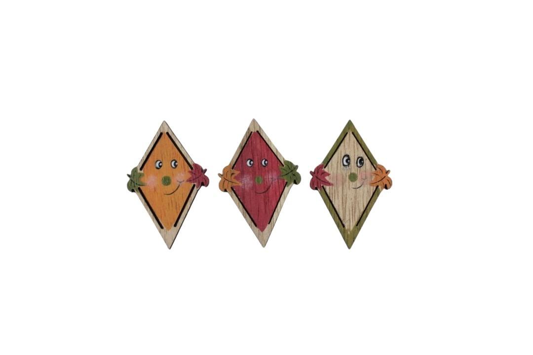 Streuer Dracken Tilda 5x3 cm Holz frb. sort.
