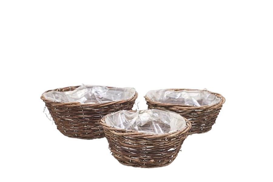 Korbsatz rund Set/3 Rattan natur D32/27/22cm
