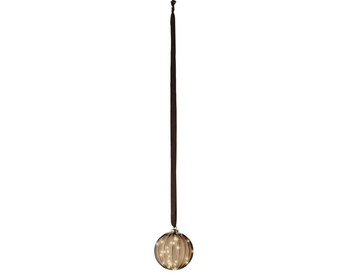 Glaskugel hängend gold inkl. Micro 30 LED indoor D14cm Glaskugel hängend gold inkl. Micro 30 LED indoor D14cm