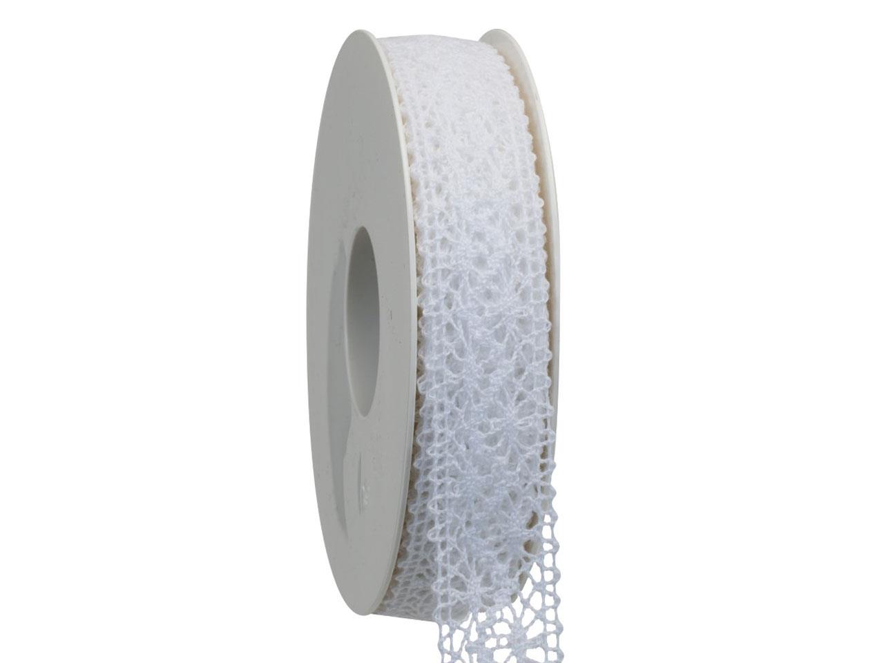 Band Spitze 25 mm 15 Meter weiss 01 Band Spitze 25 mm 15 Meter weiss 01