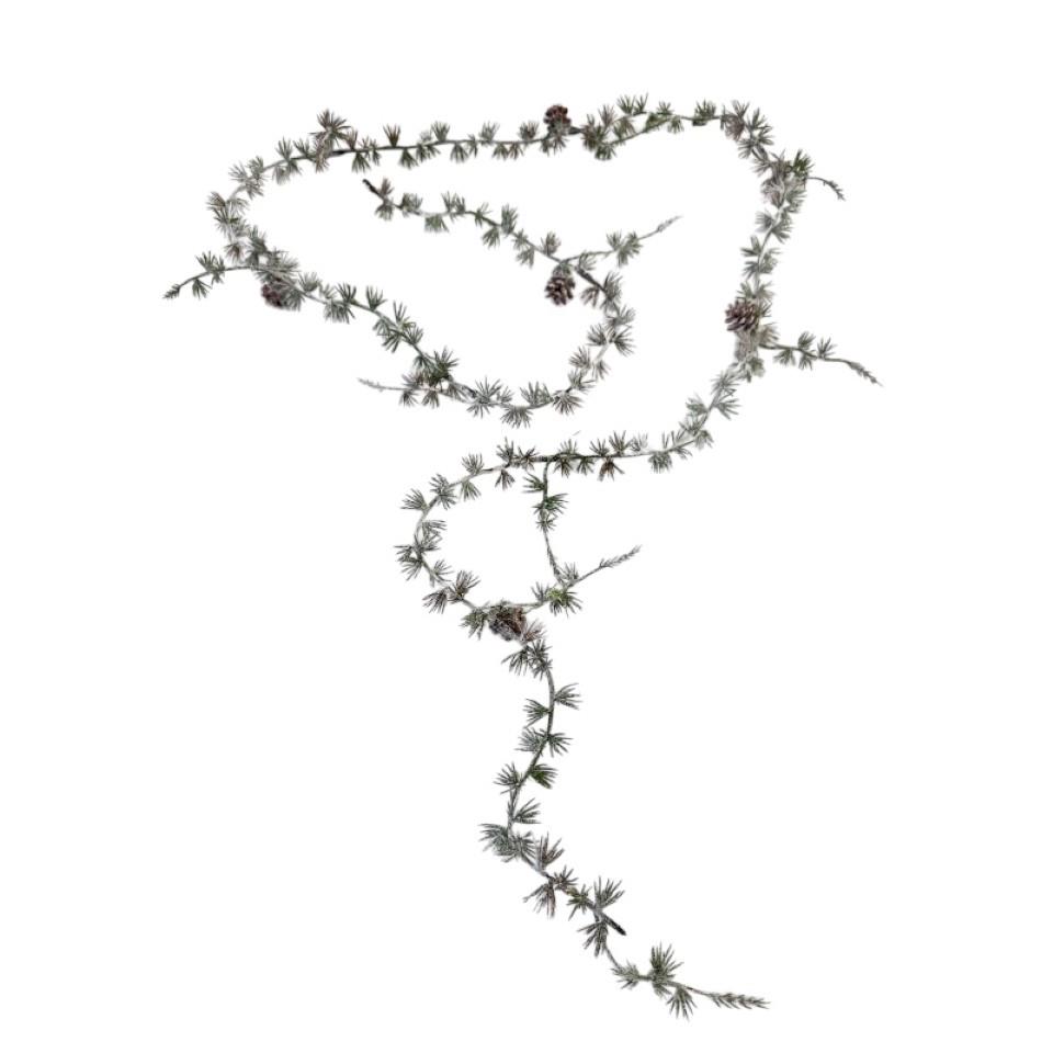 Girlande Zuckerfichte mini 176 cm grün-weiss