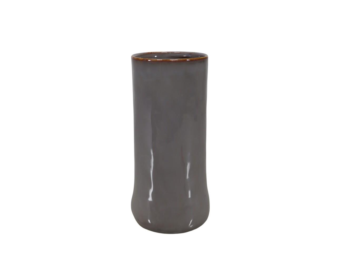 Vase Keramik hellgrau D11 H 27 cm Vase Keramik hellgrau D11 H 27 cm