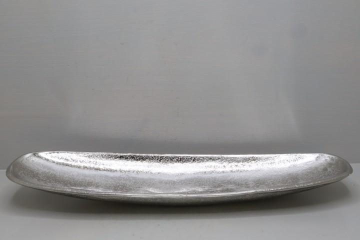 Schale oval Aluminium silber L43x13cm