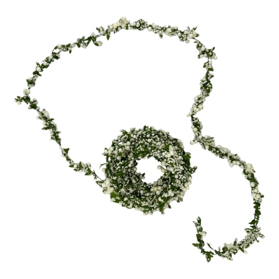 Beerengirlande creme-grün L3,80mtr.
